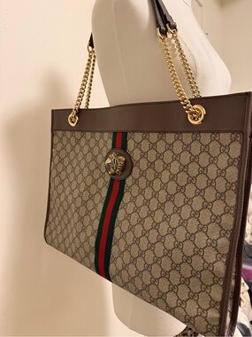 Gucci Beige GG Rajah Supreme Tote